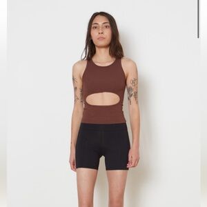 Sandy Liang Riblet Tank in Cocoa Large